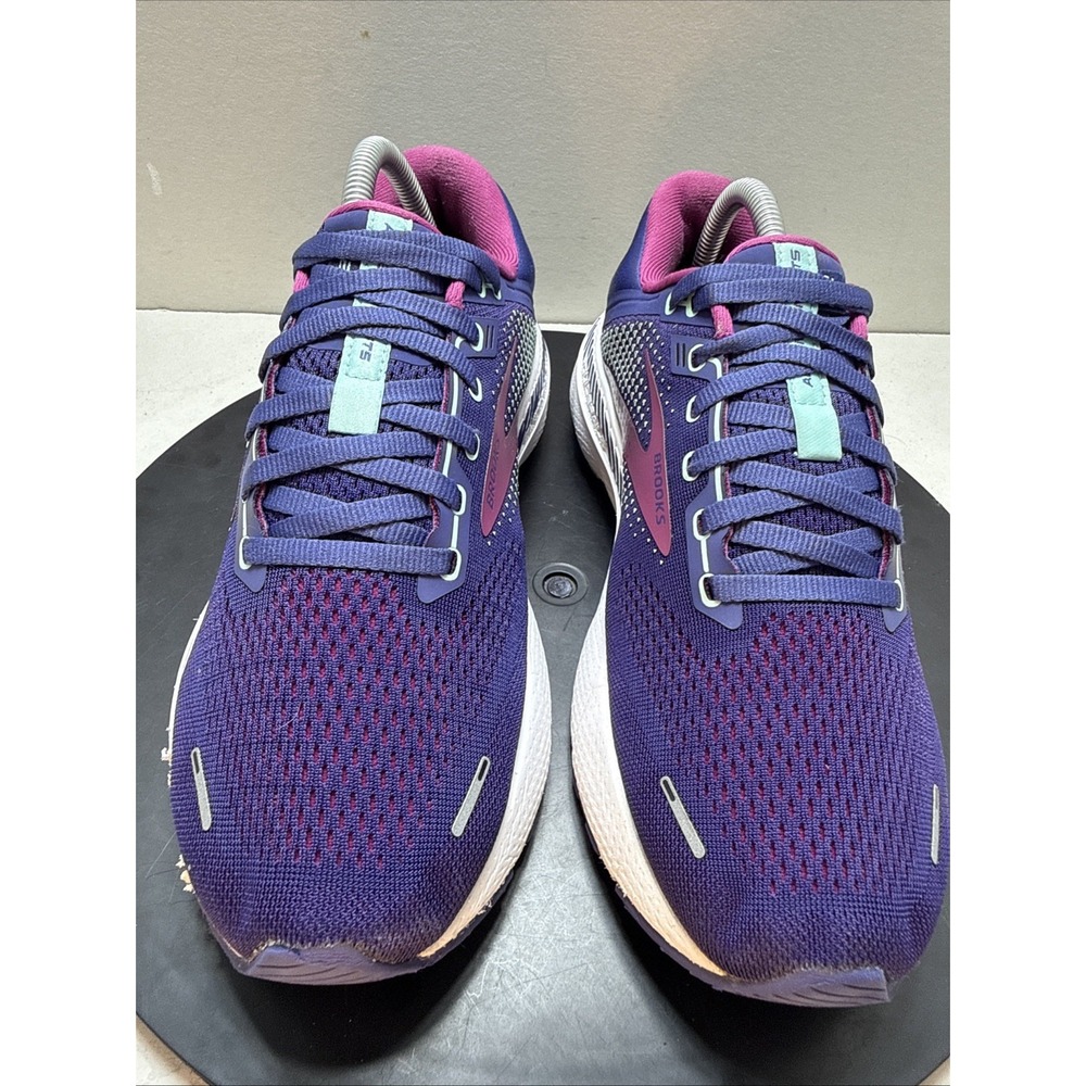 Brooks Adrenaline GTS 22 Women's Size 9.5 Purple Pink Mint Running Shoes 120353 - Picture 2 of 15